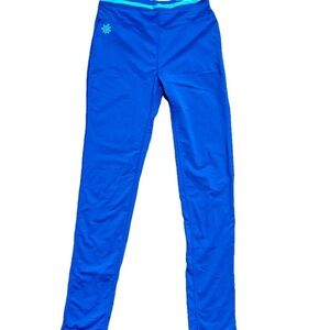 UV Skinz Girls Swim Leggings Water Pants 14 Mid-Rise Blue UPF 50+ Modest New